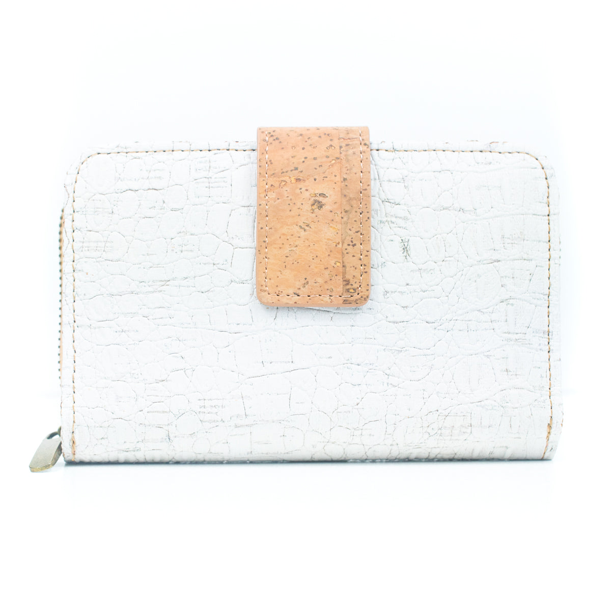 Prenium cork women card zipper vegan wallet BAGP-171