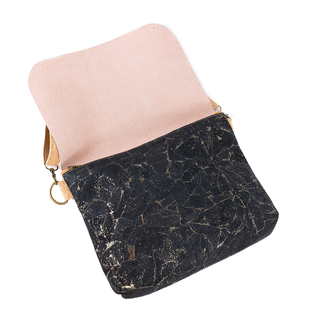 Cork Crossbody Shoulder Bag – Vegan Cork Purse with Zipper Closure | BGBP-115