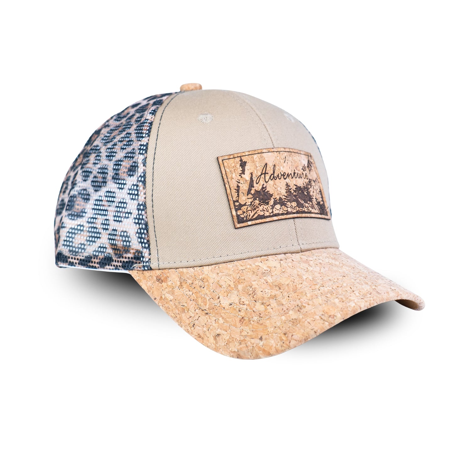 Cork Baseball Cap with Mesh Back - Adventure Trucker Hat L-1191