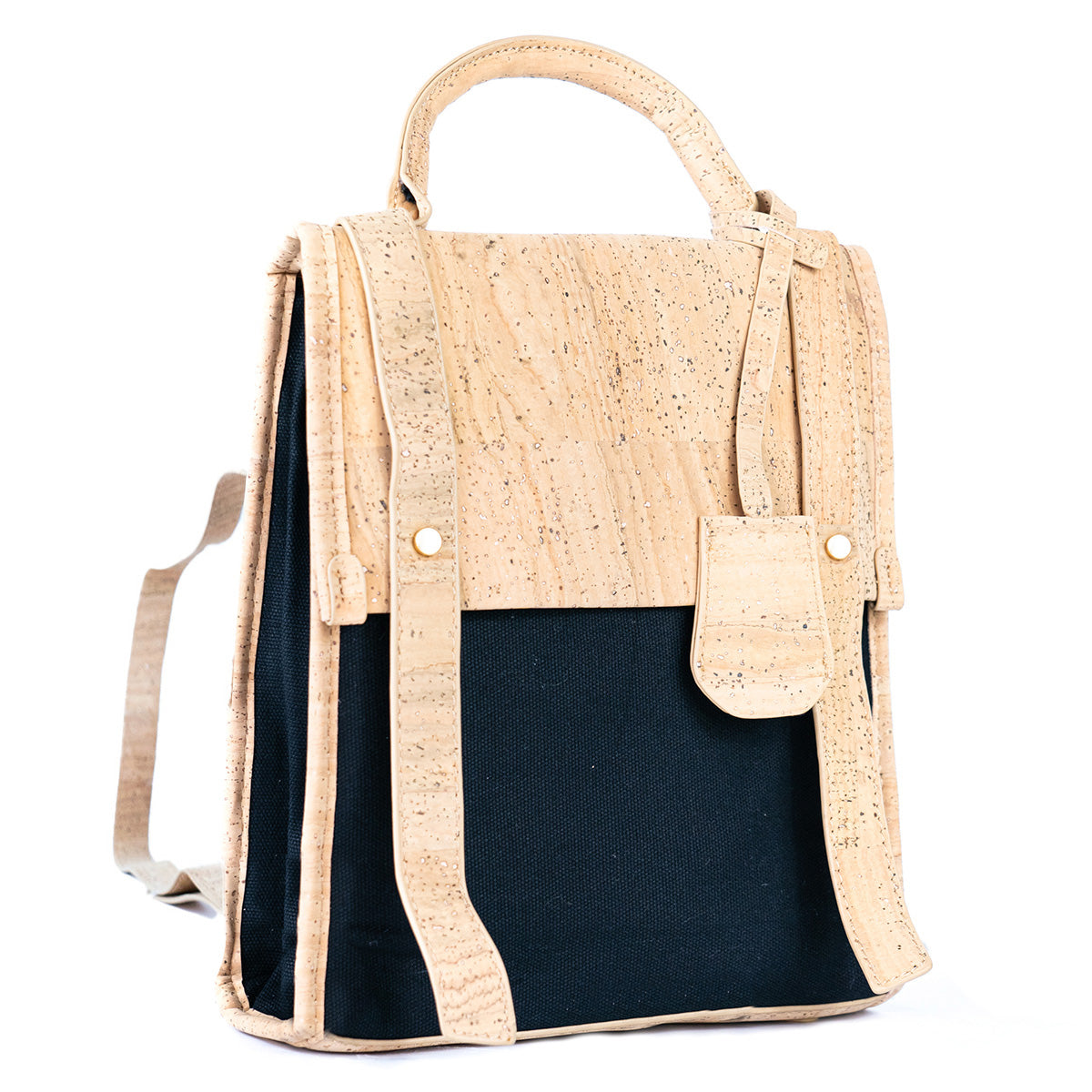 Eco-Friendly Small Cork and Canvas Backpack for Women BAG-2318