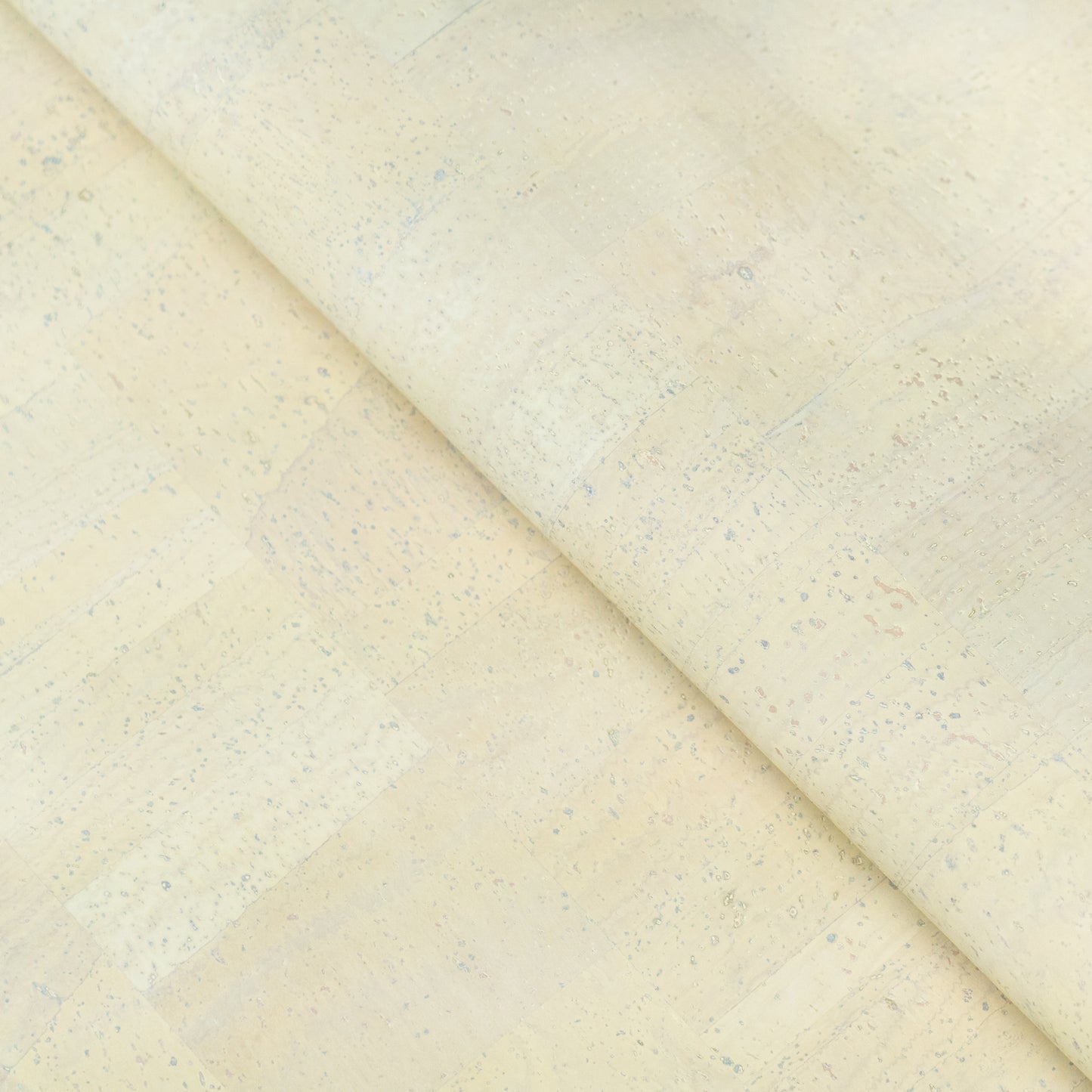 Soft cream natural cork fabric with subtle colorful speckles COF-680