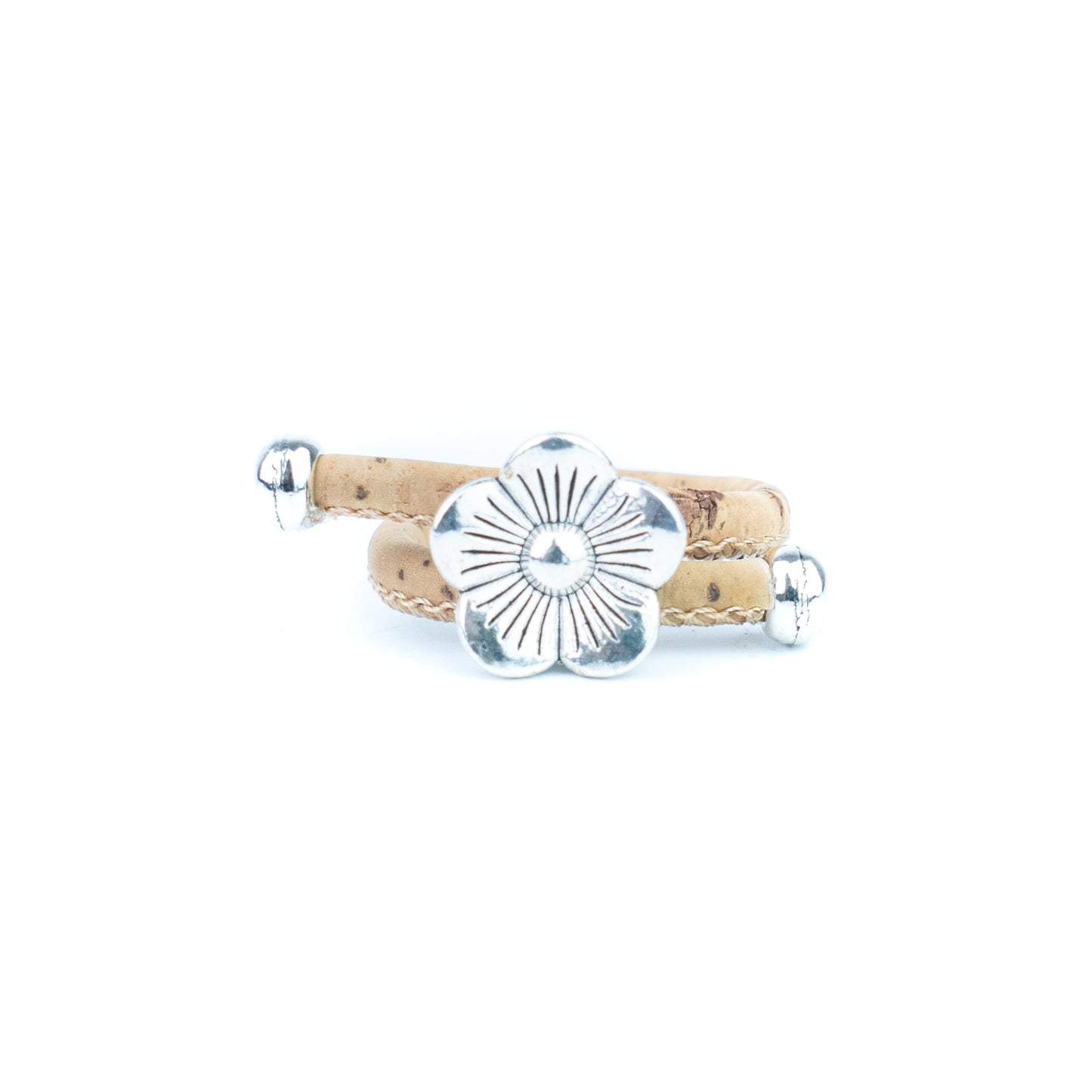 Portuguese Handmade Cork Ring Set | Flower Alloy Accessories |R-005-10