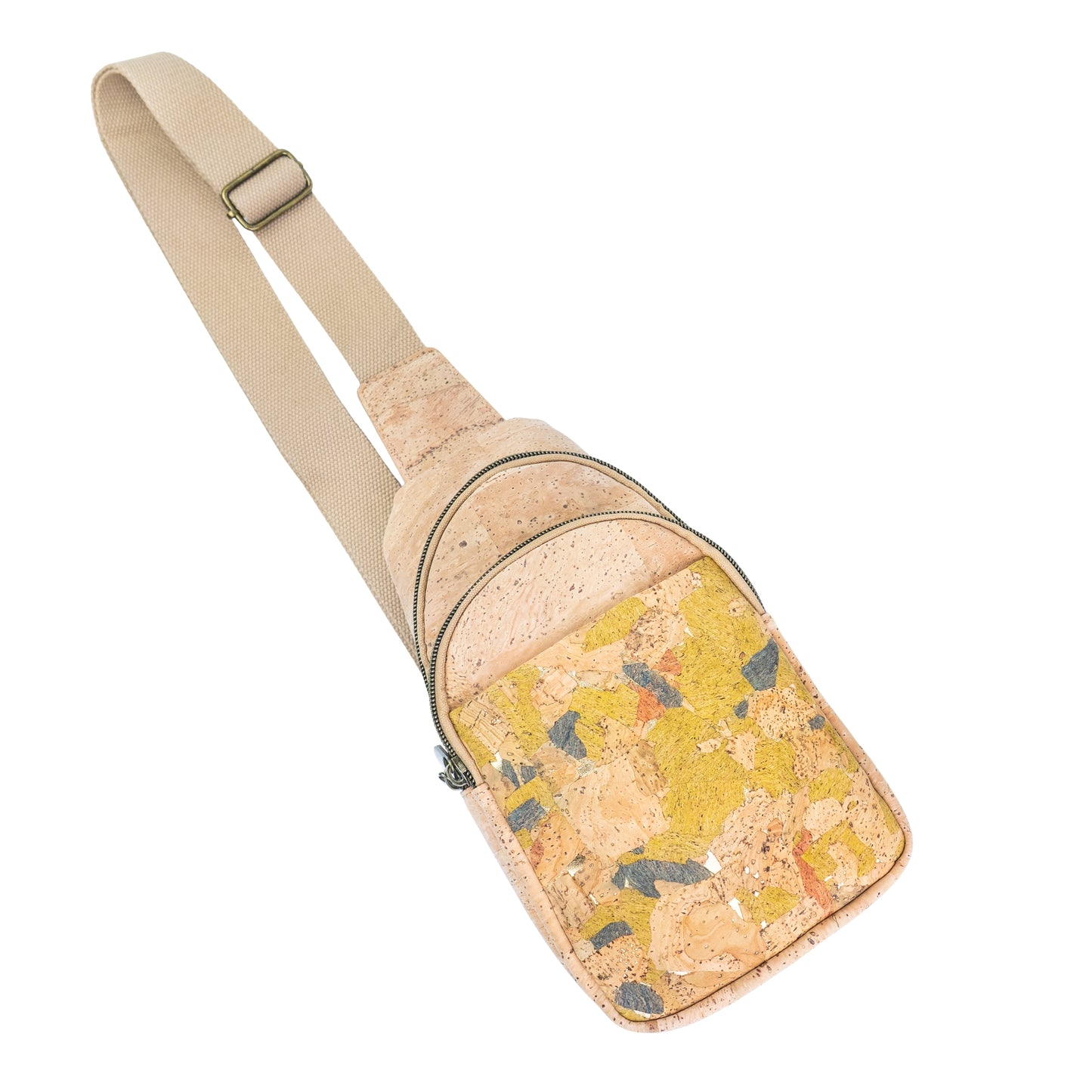Cork Sling Bag — Unisex Crossbody Bag in Natural Cork | Vegan & Eco-Friendly BAG-2399