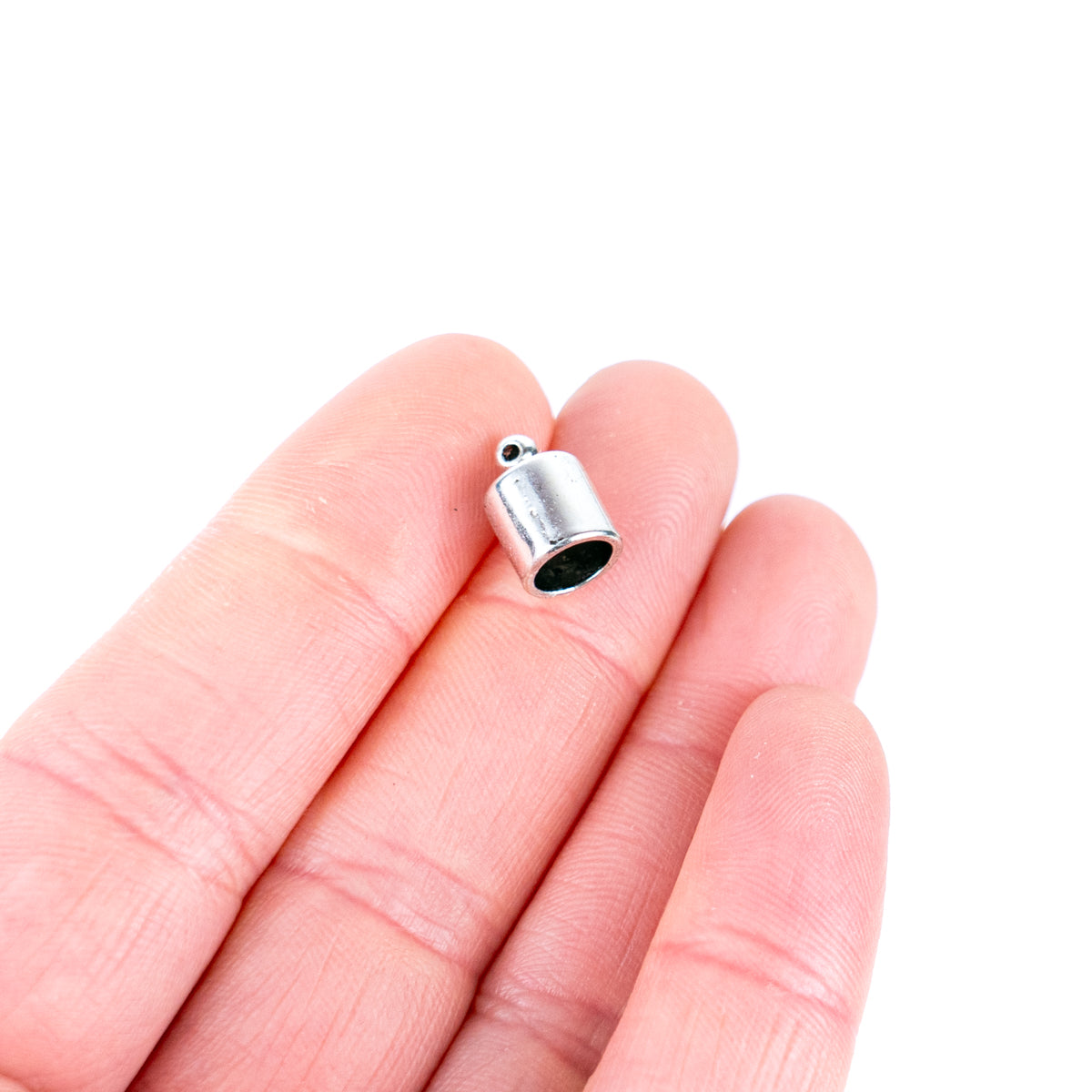 10Pcs for about 6MM round leather ends clasp, antique silver, jewelry supplies jewelry finding D-6-282