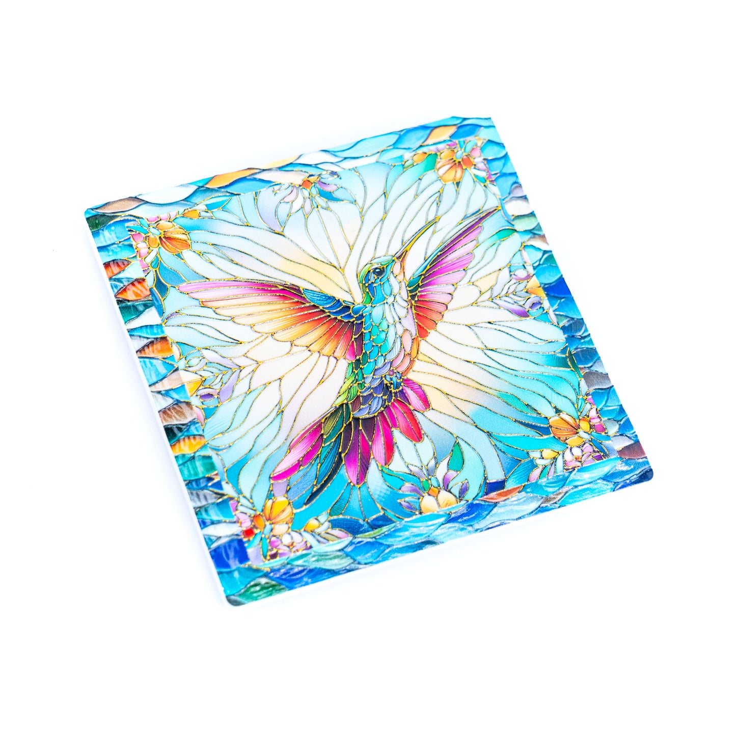 Embossed Ceramic Tile Coasters with Cork Backing L-1135-12(12units)