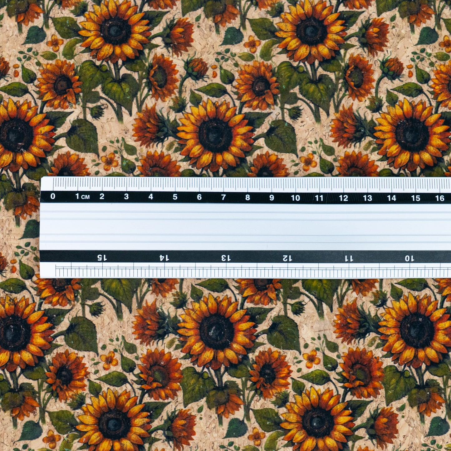 Floral Collection - Sunflower Pattern Cork Fabric COF-730