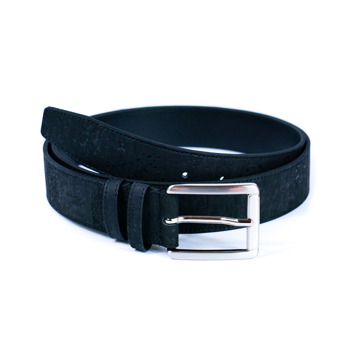 Men’s Cork Belt with Silver Rectangular Buckle L-1039