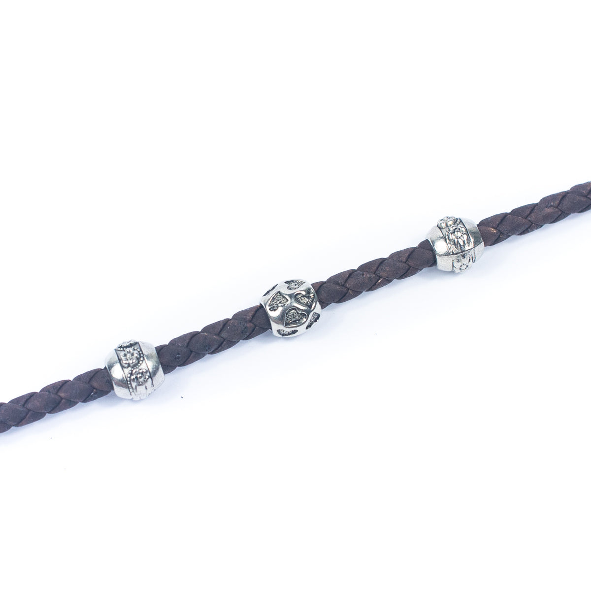 about 4/5mm Brown Braided Cork Jewelry Crafting Cord COR-535-A(10Meters)