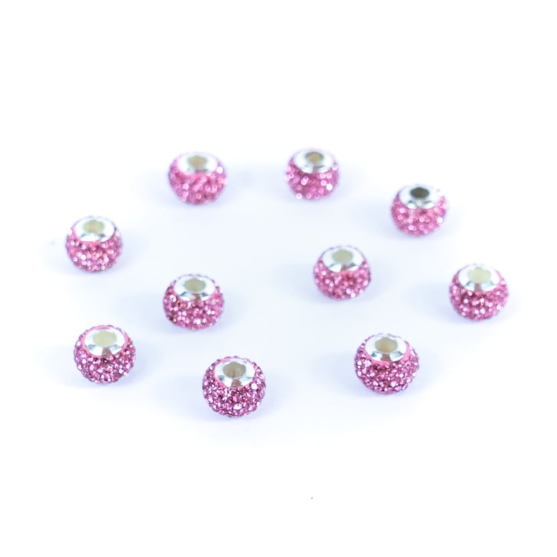 10pcs colorful shiny beads in 10 different colors for 5mm wire  D-5-5-266