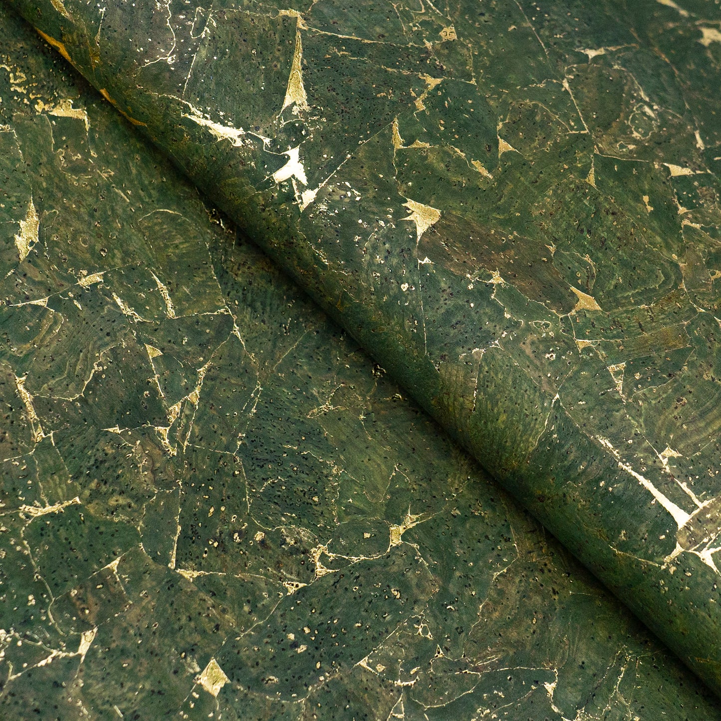 Gold Marble Cork Fabric - Sample