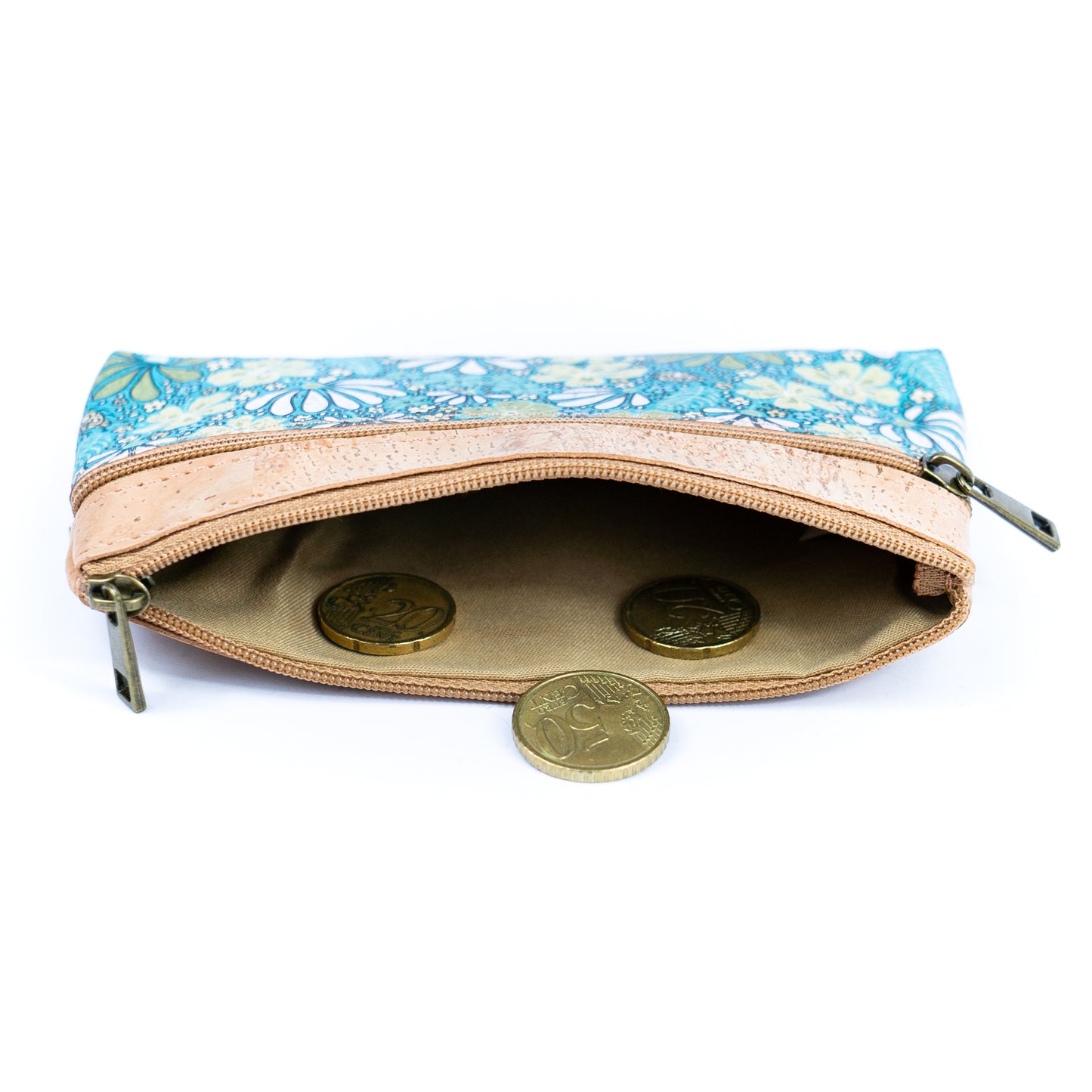 Dual Zip Cork Mini Wallet BAG-2328