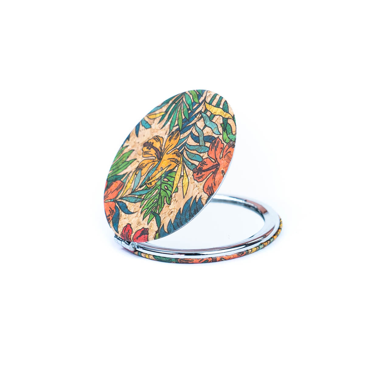 rinted Cork Round Compact Mirror L-033-MIX-9(9units)