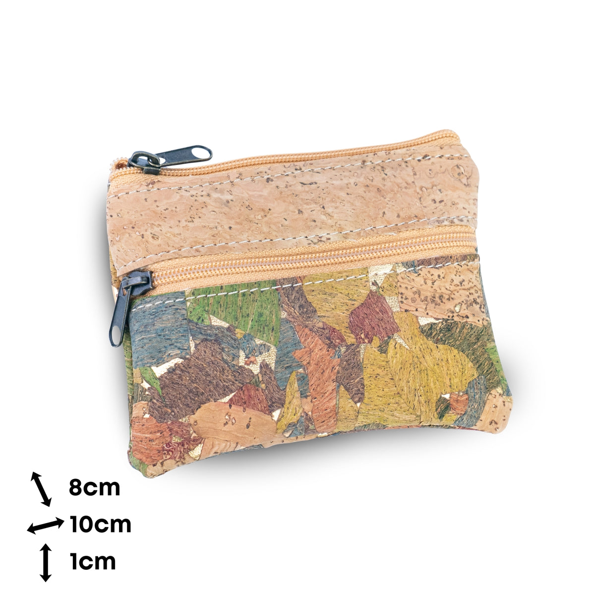 Lisbon Cork Coin Purse with Two Zip Pockets – Pack of 5 | BAGP-289C