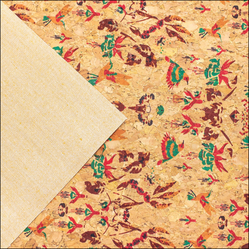 Birds Of Paradise Cork Fabric- Cof-365-New Cork Fabric