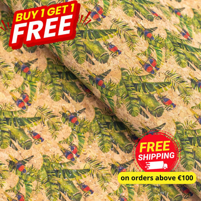 Buy 1 Get Free: Lovers Paradise Cork Fabric- Cof-310-A Cork Fabric