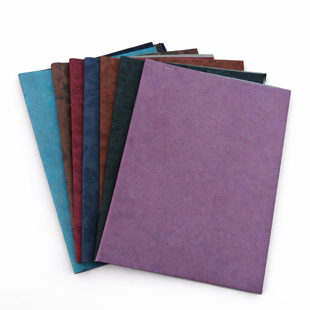 Earth Tone Abstract Cork Fabric | 8x5cm (3.1x2in) | 15 Piece Sample Pack