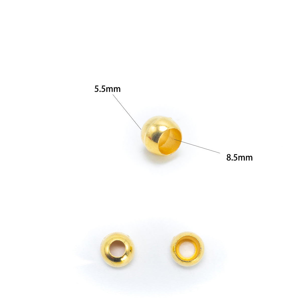 20PCS For 5mm leather antique zamak 5mm Golden round beads Jewelry supply Findings Components- D-5-5-172-A