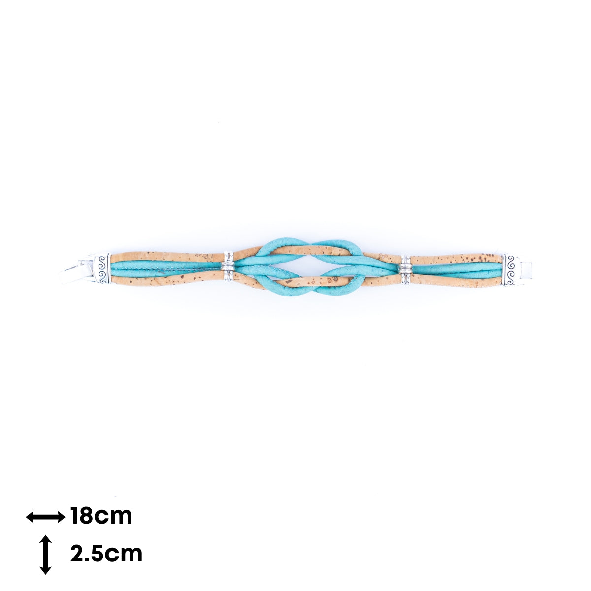 Natural Cork and Accessories Handmade braid Women's cork Bracelet DBR-027-MIX-5