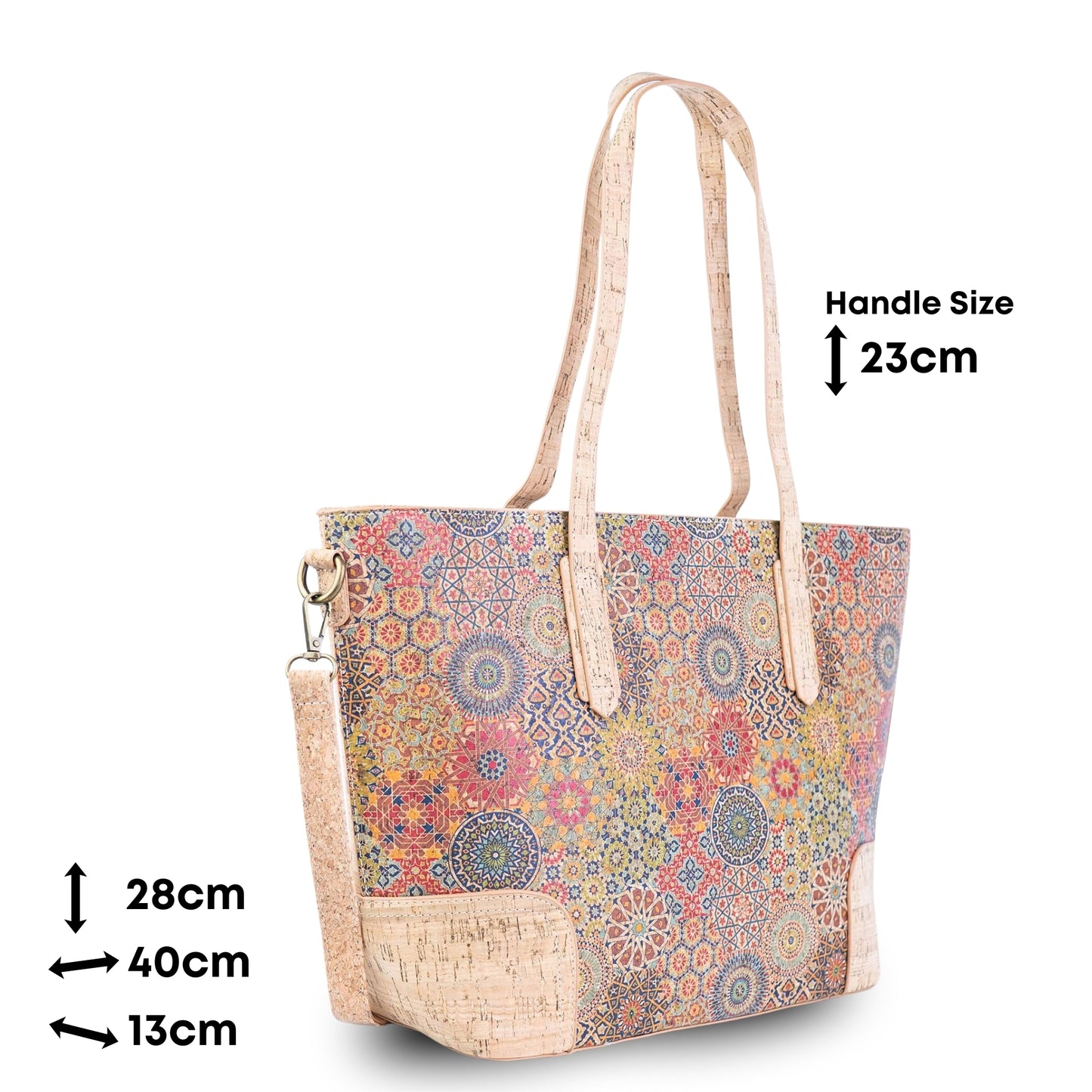 Printed Cork Tote & Crossbody Bag — BAGD-631