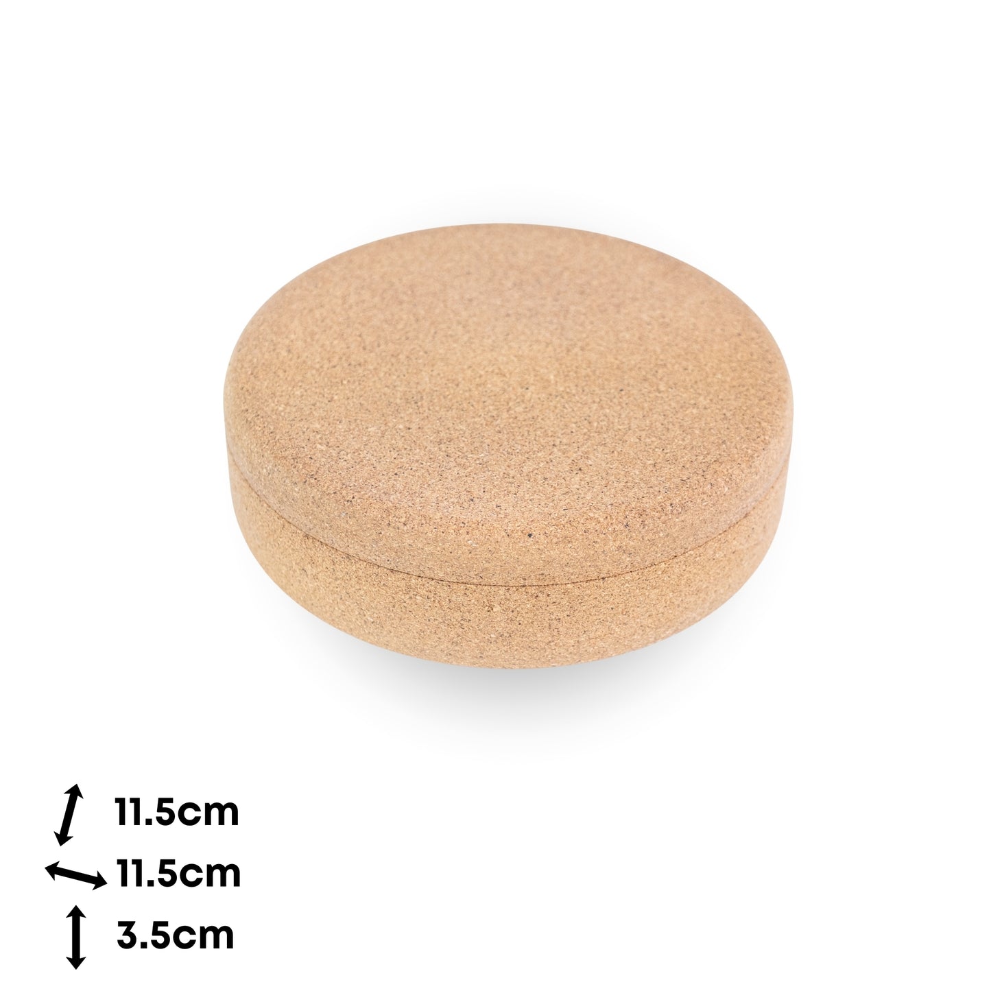 Round Cork Jewelry Storage Box with Lid L-1205