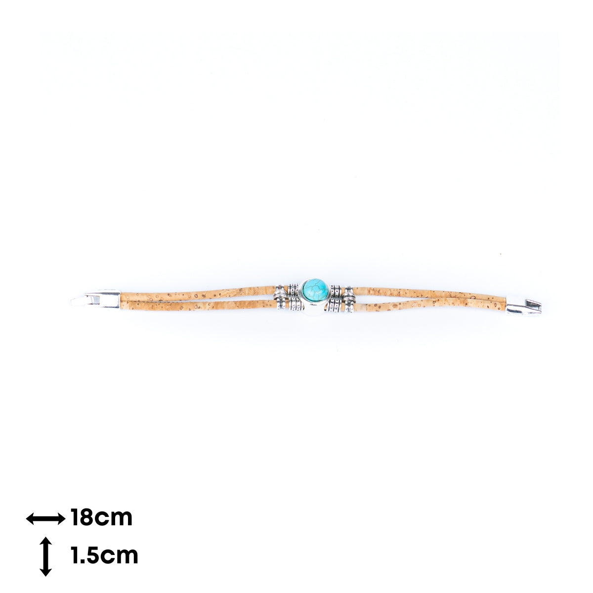 Natural cork cord alloy accessories handmade women's bracelet BR-461-5