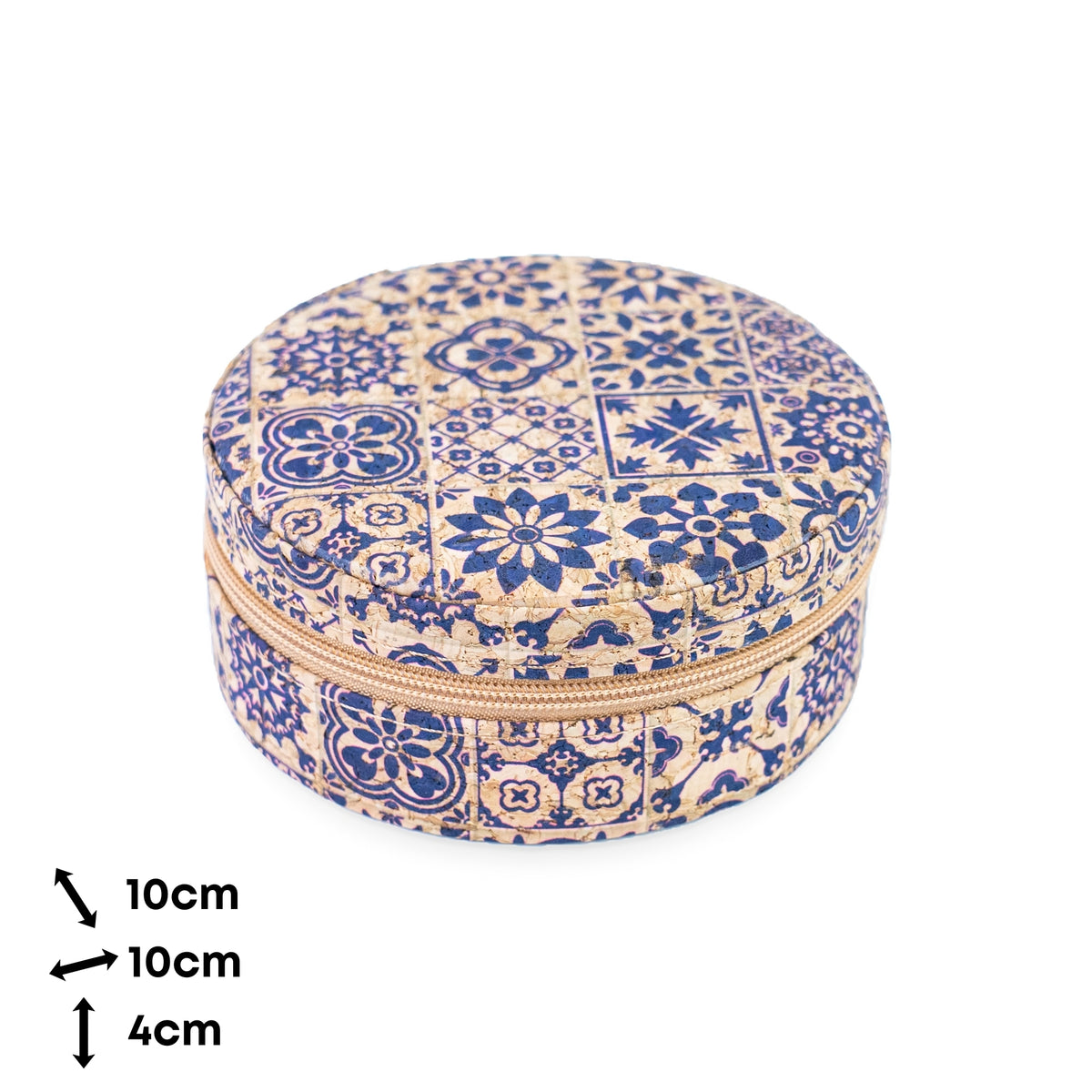 Round Tile Cork Jewelry Box L-1226