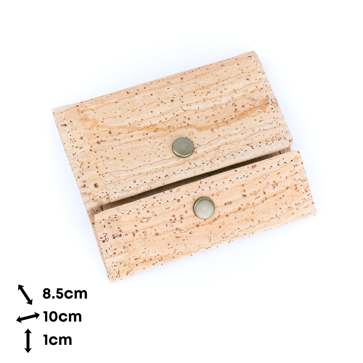 Tri-Fold Cork Wallet with Snap Closure BAGP-265A(5units)