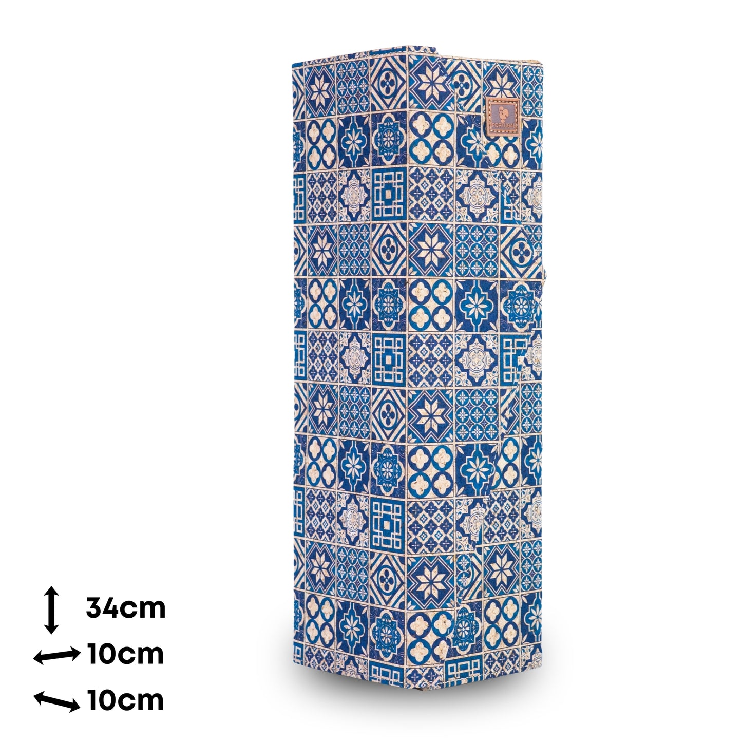 Cork Wine Gift Box | Boho Tile Print, Hexagonal Flip-Top & Cork Interior — L-1190