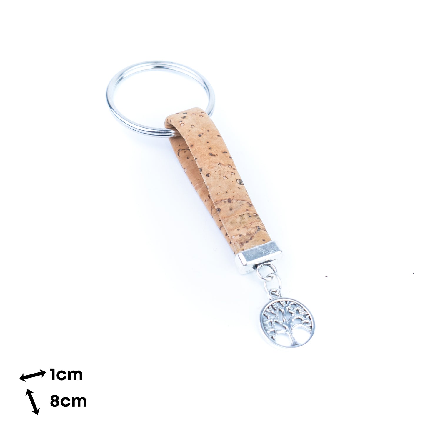 Portuguese Handmade Cork Keychain Set (10 Mixed Designs)I-100-MIX-10