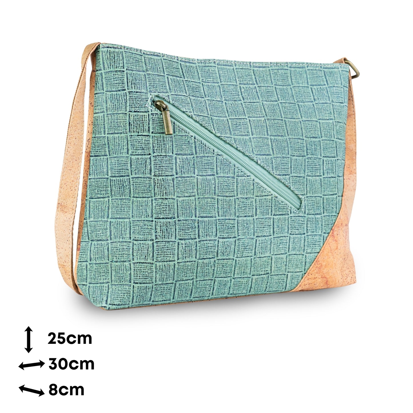 Natural Cork Textured Crossbody Bag for Women – Vegan Shoulder Handbag BAG-2406