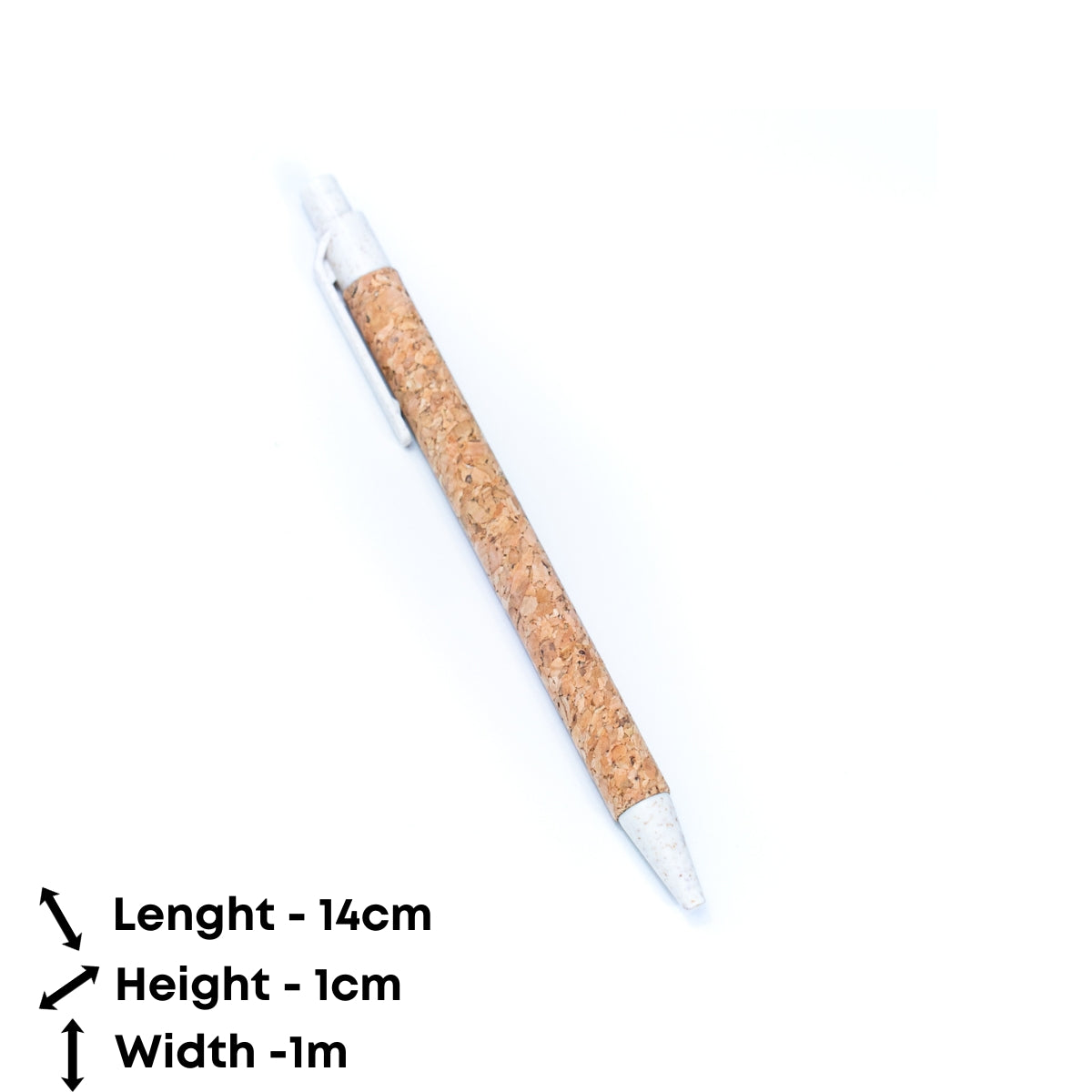 10units-Cork Ballpoint Pens - Eco-Friendly Set of Five with Biodegradable Plastic L-1009