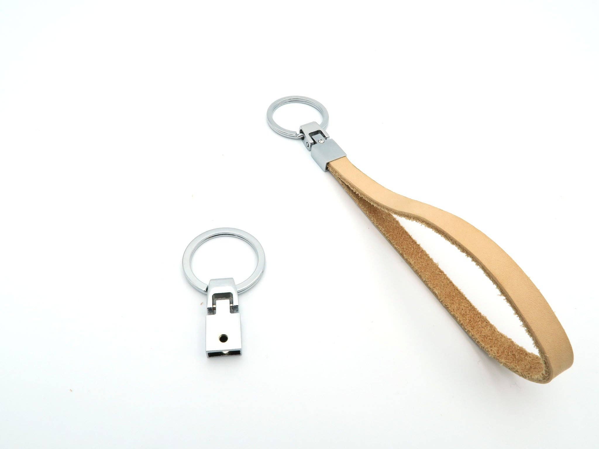 10 Pcs For 10mm flat leather,Antique Silver keychain ends jewelry supp