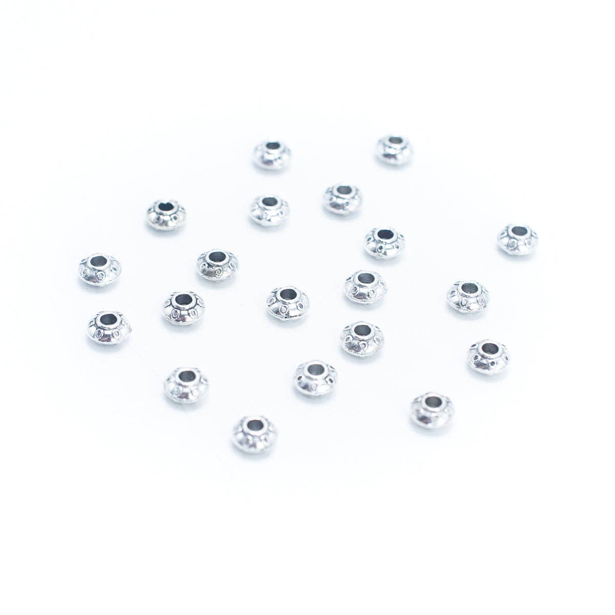 20 Pcs for 2mm round leather Antique Silver beads jewelry supplies jew