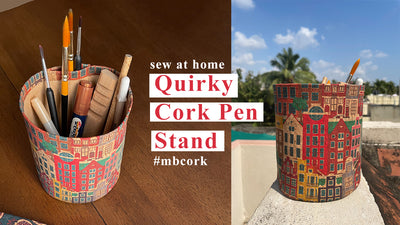 How To Make a Handmade Cork Pen Stand Using Natural Vegan Cork Fabric