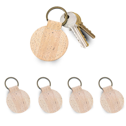 Natural Cork Keychains – Pack of 5