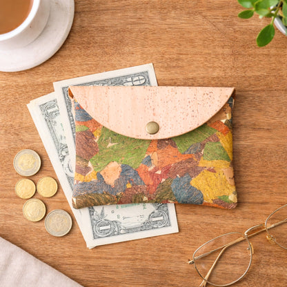 Cork Coin Purse | Set of 5 — Natural Cork Mini Wallet BAGP-306