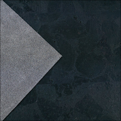 1.35Mm Thick Black Cork Fabric Microfiber Backing Cof-613 Cork Fabric