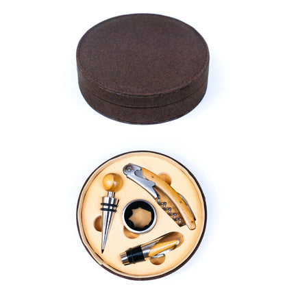 Cork box Wine Accessory Set - 4 Pieces L-1012