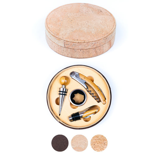 Cork box Wine Accessory Set - 4 Pieces L-1012