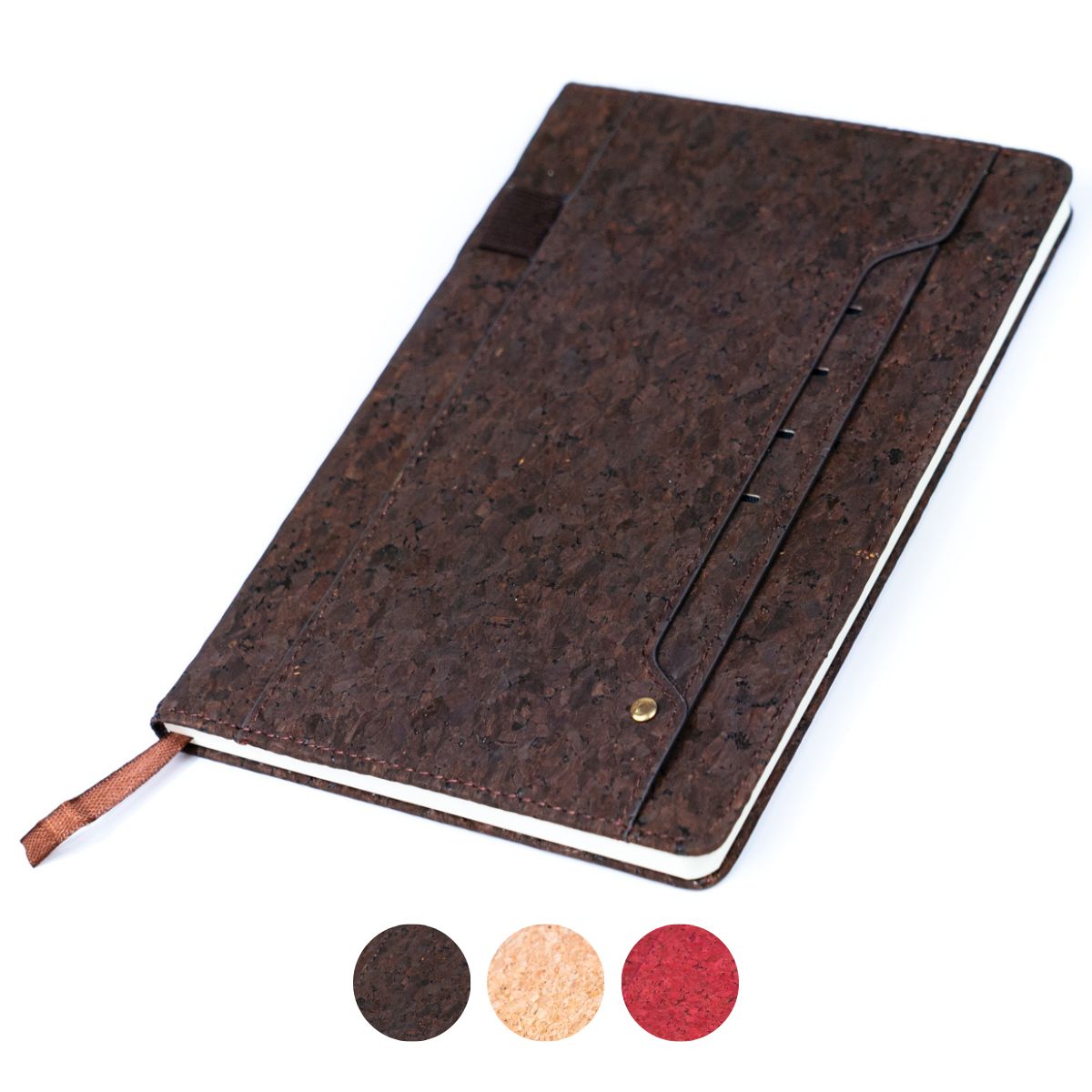 Cork Dairy Notebook with Card Holder and Pen Holder  L-1011