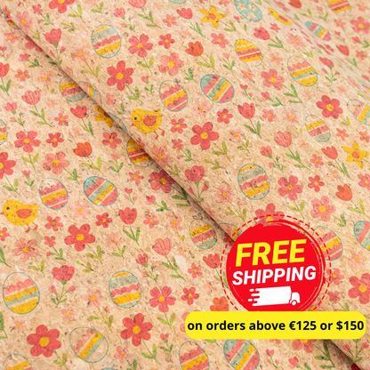 Easter-Themed Patter Cork Fabric COF-778