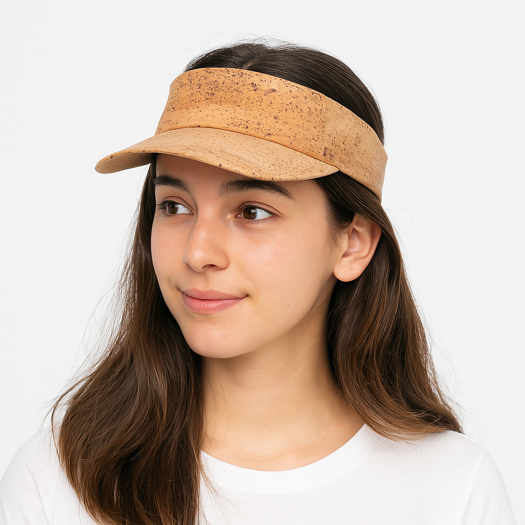 Natural cork sun visor cap One Size Fits All L-1103