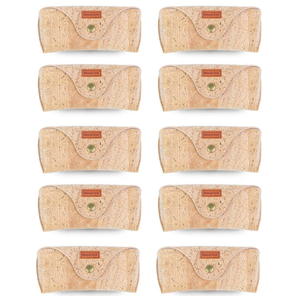 Natural Cork Glasses Case with Snap Closure -Pack L-1195-10 (10 Units)