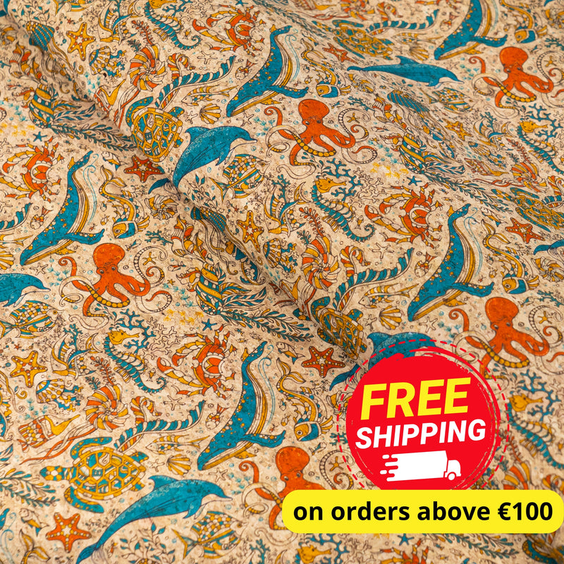 Under the Sea Cork Fabric COF-640