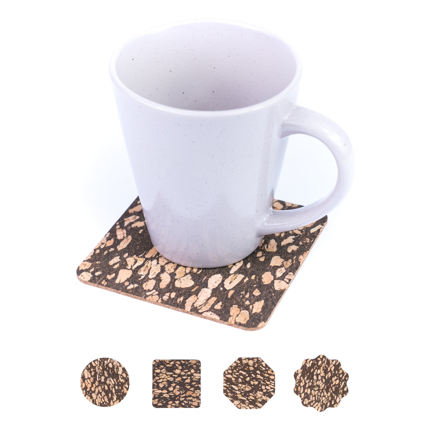 10units-Coffee Grounds Cork Coasters L-1169-10