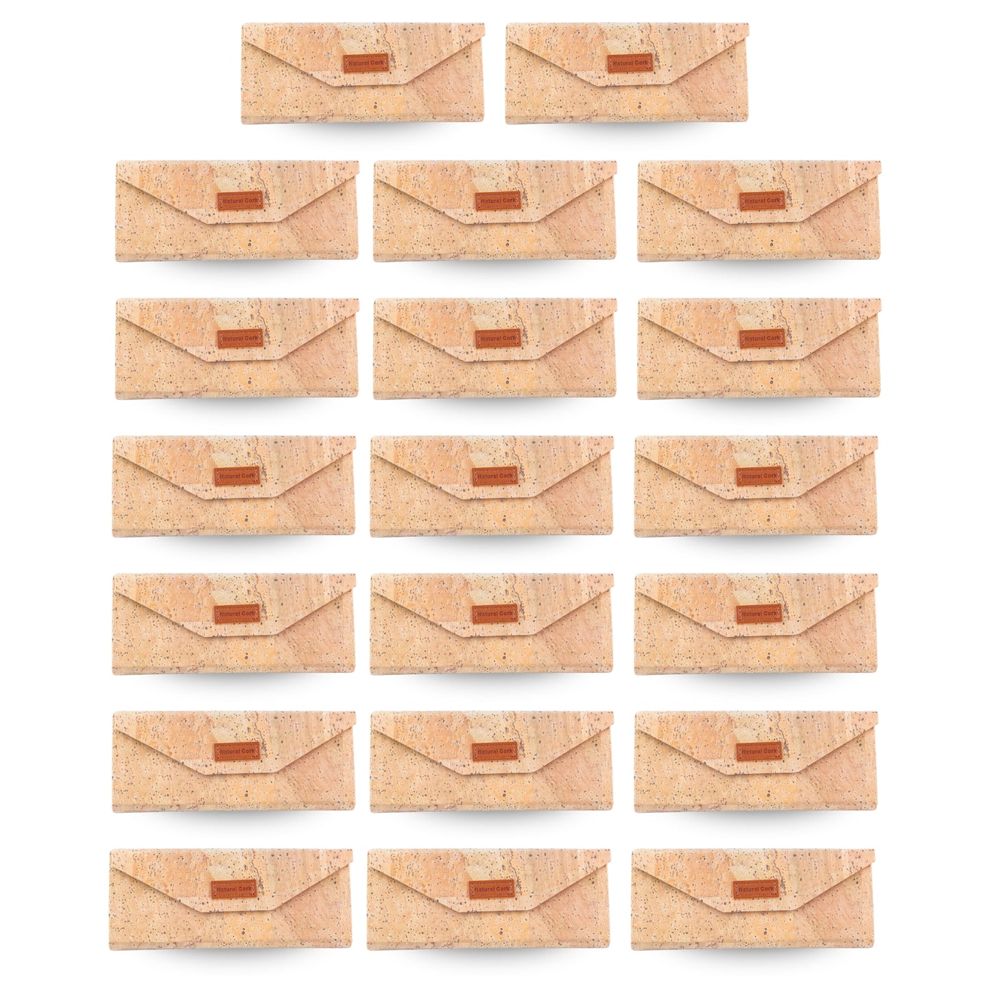 Foldable Natural Cork Glasses Cases L-1196-20 (20 Units)