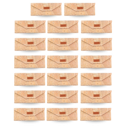 Foldable Natural Cork Glasses Cases L-1196-20 (20 Units)
