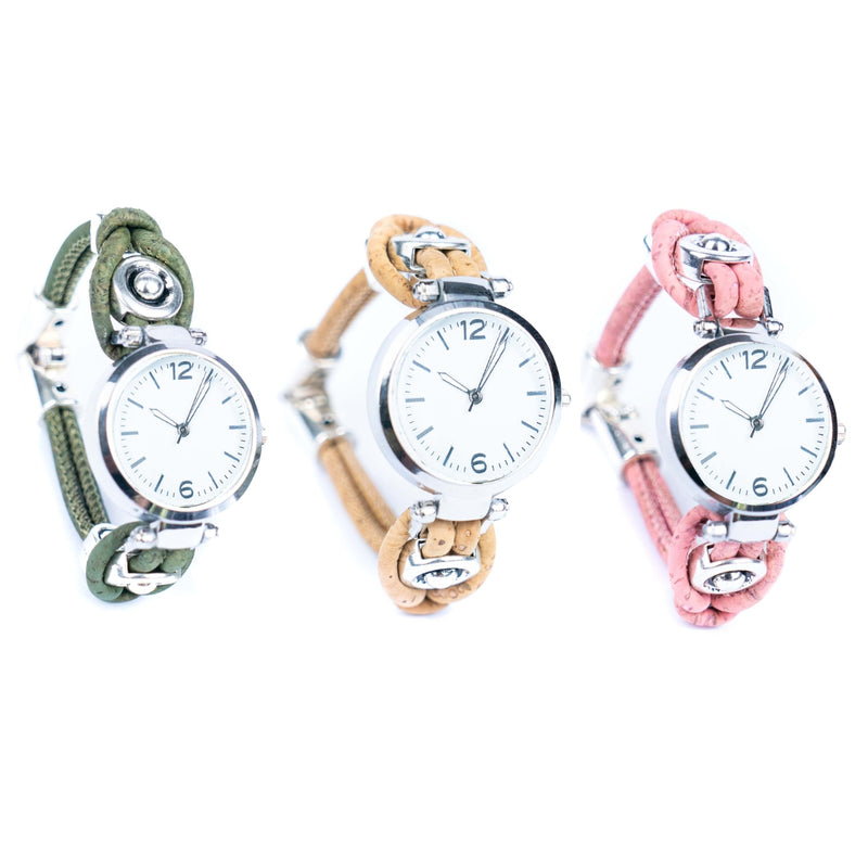 Natural Colored Cork Threads and Alloy accessories Handmade DIY Ladies Fashion Watch WA-458