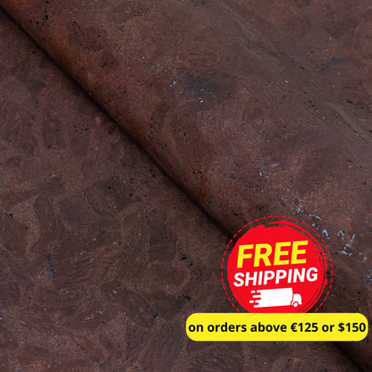 Brown Cork Fabric in Block Style , 0.90mm Thickness COF-612