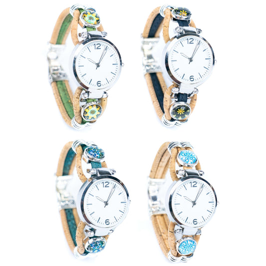 Natural Colored Cork Threads and Alloy accessories Handmade DIY Ladies Fashion Watch WA-459